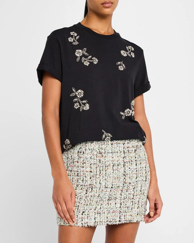 Cinq a Sept Bree Short-Sleeve Rhinestone Vine Tee 4