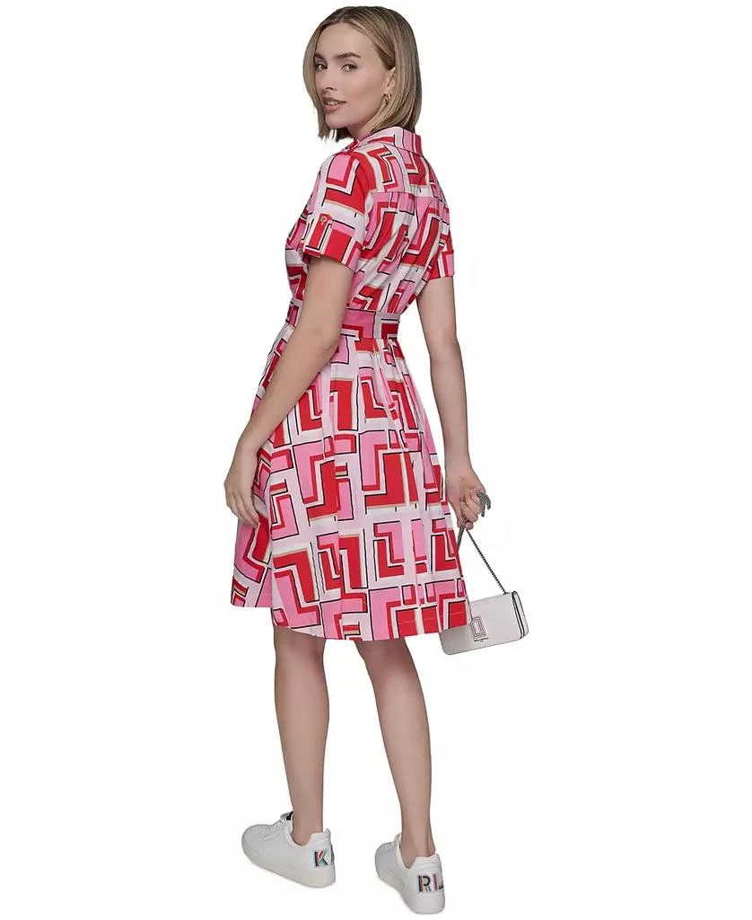 Karl Lagerfeld Paris Women's Printed Shirtdress 10