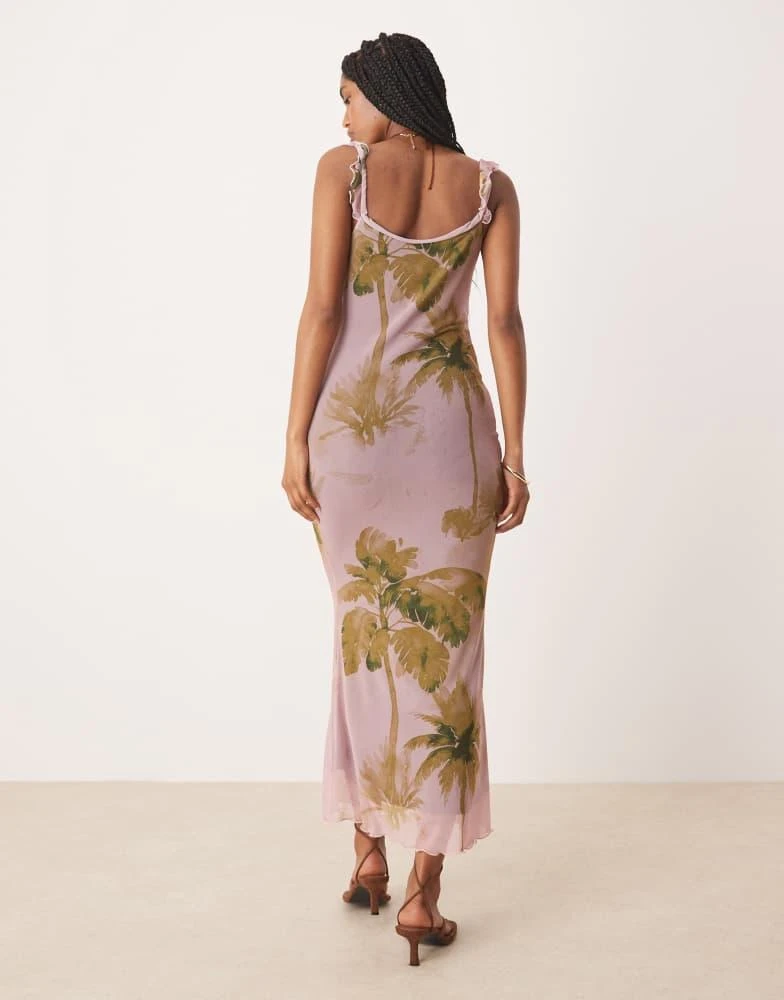 knee length dresses for ladies ASOS DESIGN Curve vintage style V neck midi slip dress with delicate e   ASOS Sample Sale