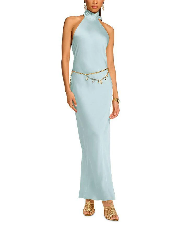 Ramy Brook Tatiana High Neck Gown in Fiesta Pink - 4 Ramy Brook Tatiana High Neck Gown in Fiesta Pink - 4
