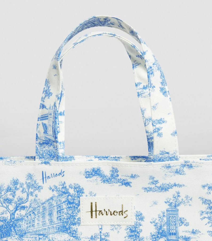 Harrods Medium Toile Shopper Bag 6