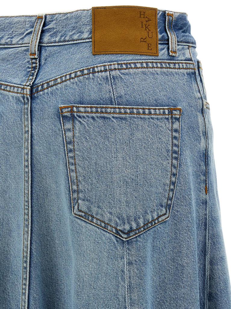 Haikure Logo-Patch Denim Maxi Skirt – On Sale Now with Up to