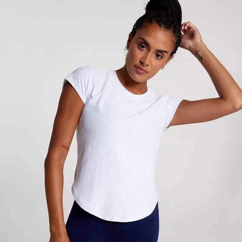 CALIA CALIA Women's Renew Twisted Mesh Short Sleeve Tee 1