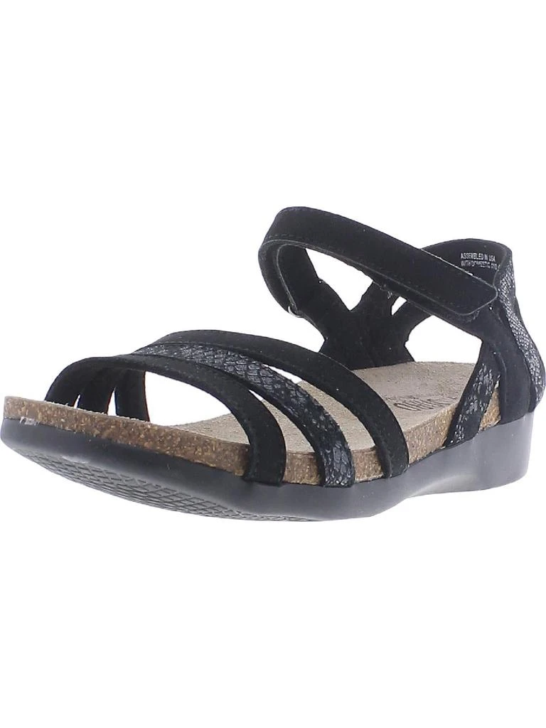 Munro Summer Womens Leather Shimmer Footbed Sandals 4
