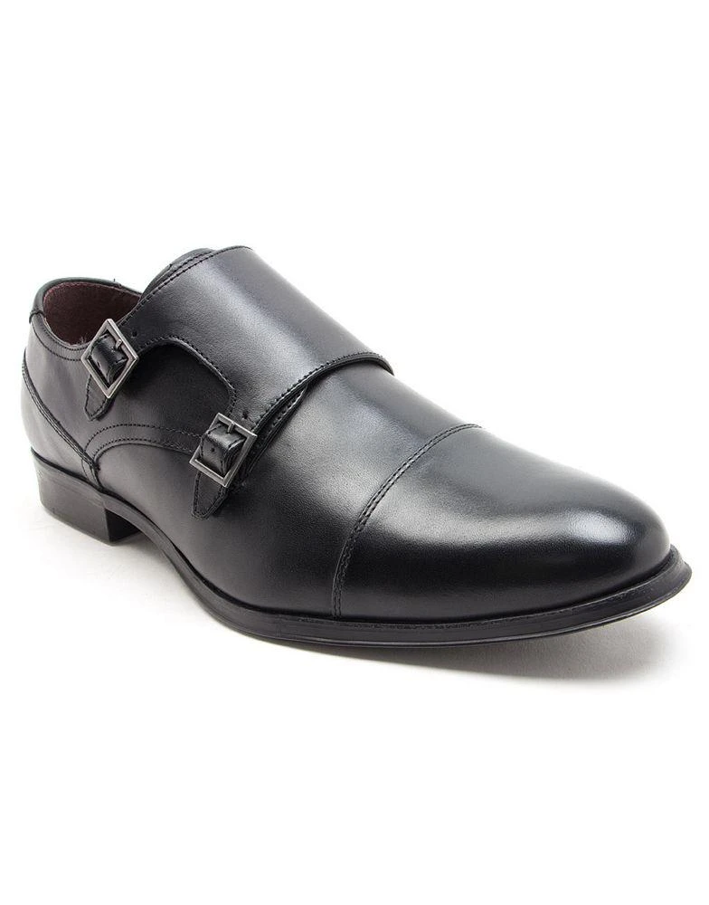 Thomas Crick THOMAS CRICK BOYCIE double monk strap formal leather shoes in black 4