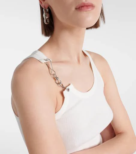 Acne Studios Chain-detail cotton jersey tank top 4