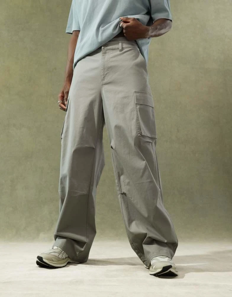ASOS ASOS DESIGN super baggy cargo trouser in grey 2