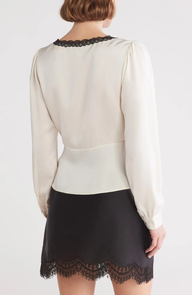 Wayf Lace Trim Long Sleeve Top 2