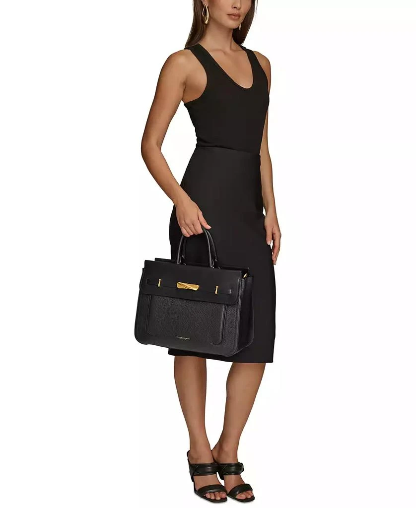 Donna Karan Donna Karan Oceanside Top Handle Leather Satchel 8