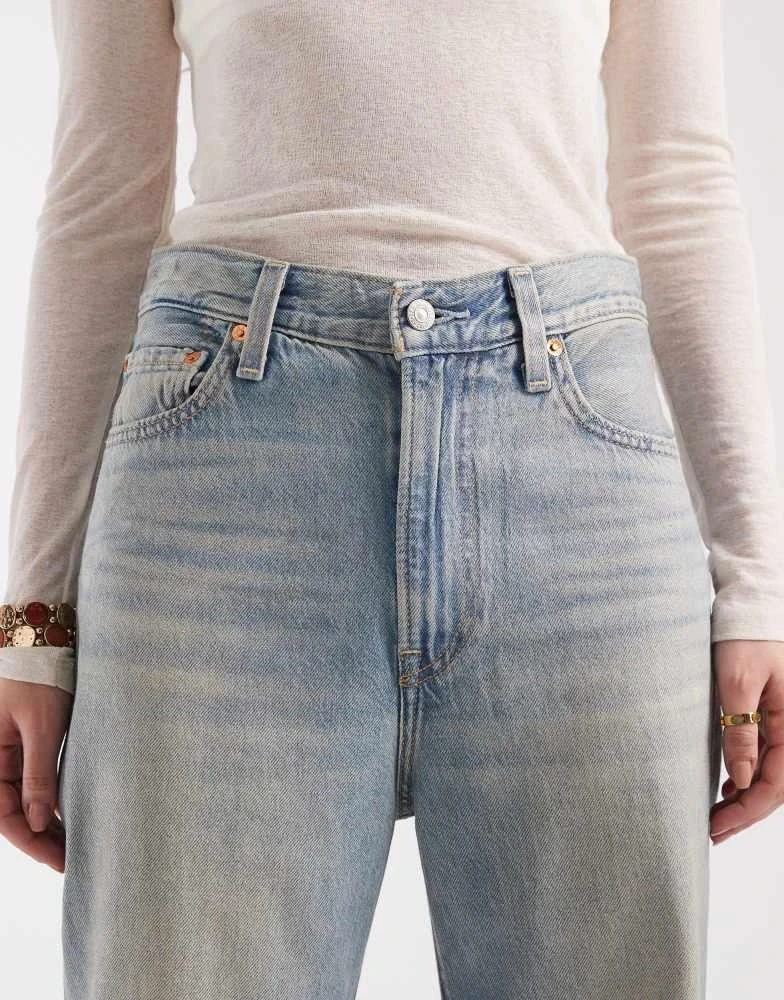 Levi
s Levi
s ribcage wide leg jeans in mid blue 5
