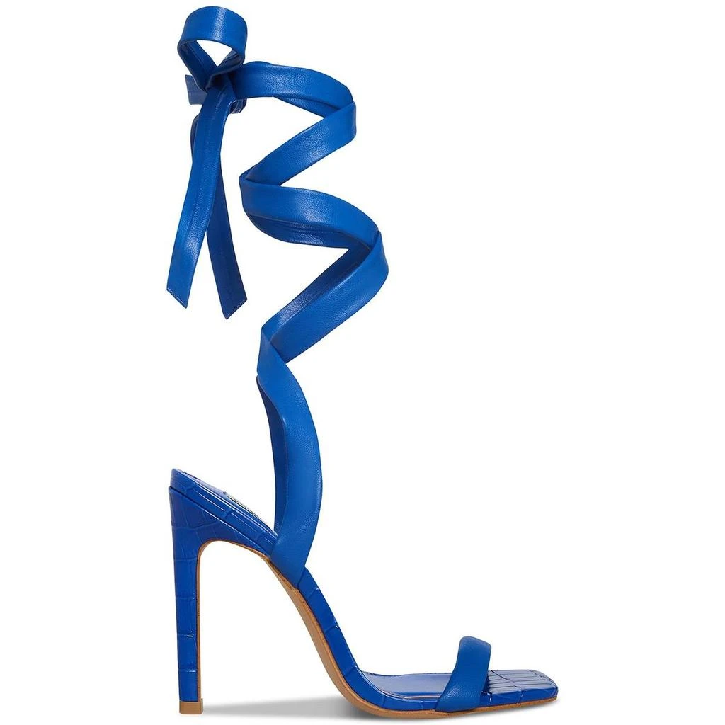 Steve Madden Utilize Womens Faux Leather Wrap Heels 4