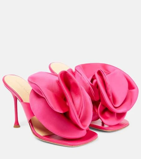 Magda Butrym Leather and satin sandals 1