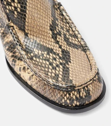 Dries Van Noten Snake-effect leather loafers 5