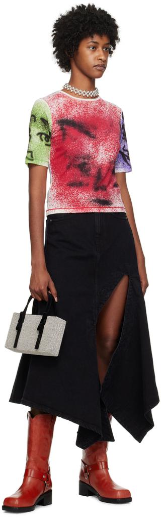 Kara Silver & Black Midi Bow Bag - Tote Bags - BeyondStyle
