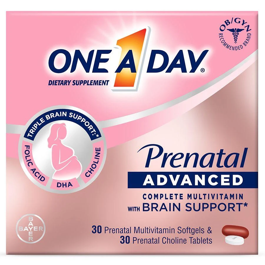 One A Day Prenatal Advanced Complete Multivitamin With Brain Support Tablets 1