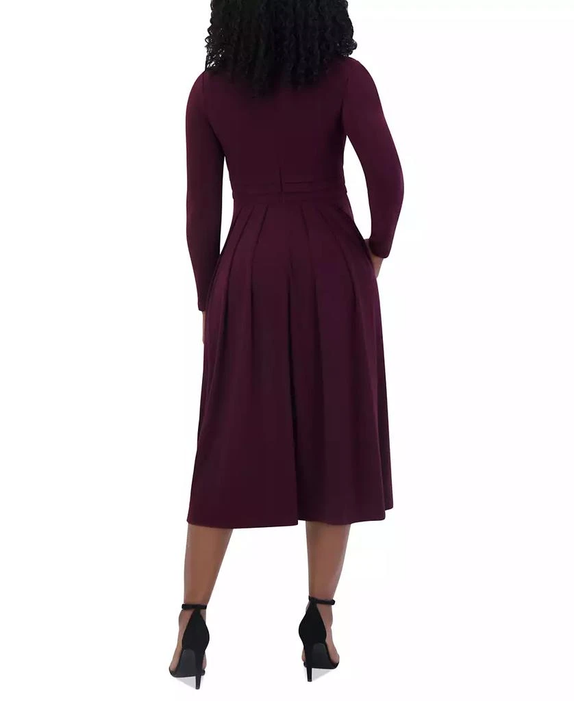 Jessica Howard Petite Ruched Keyhole Midi Dress 3