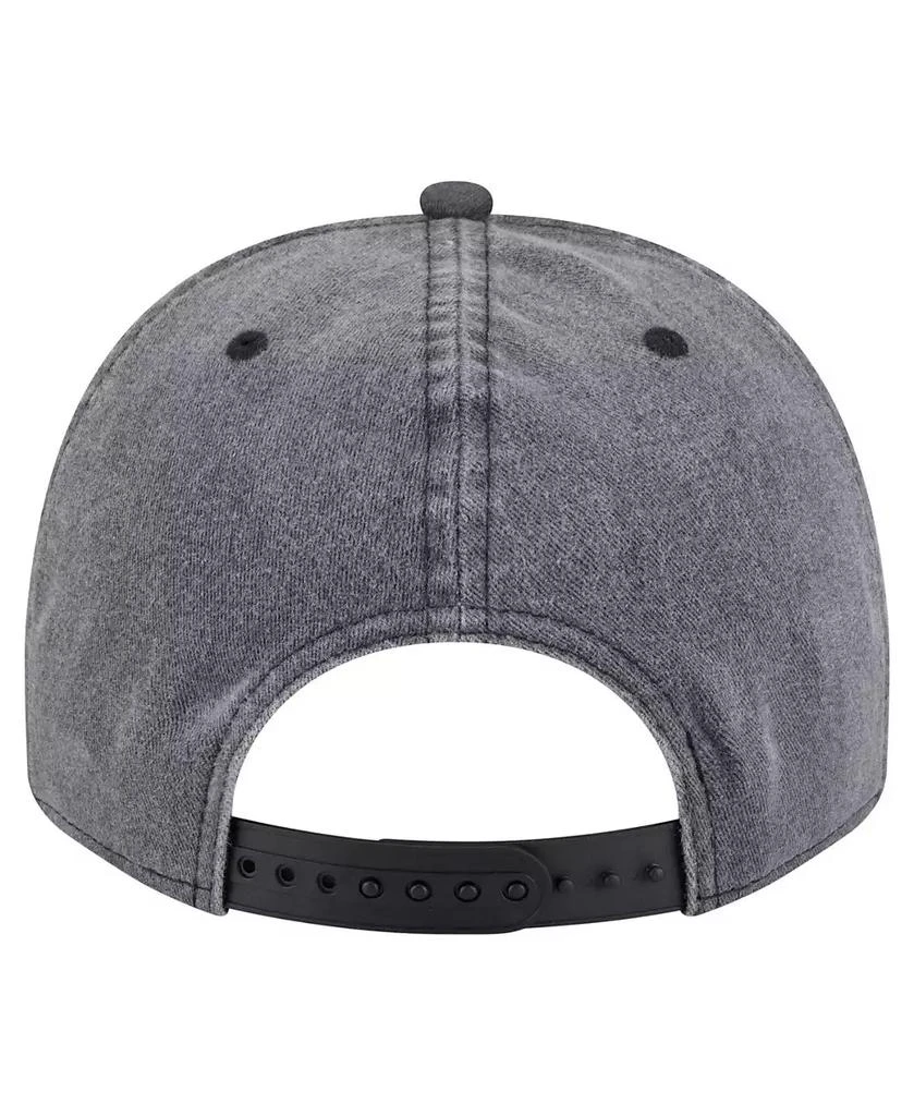 New Era Men's Charcoal Dallas Stars Throwback Washed A-Frame Pre-Curved 9FIFTY Snapback Hat 4