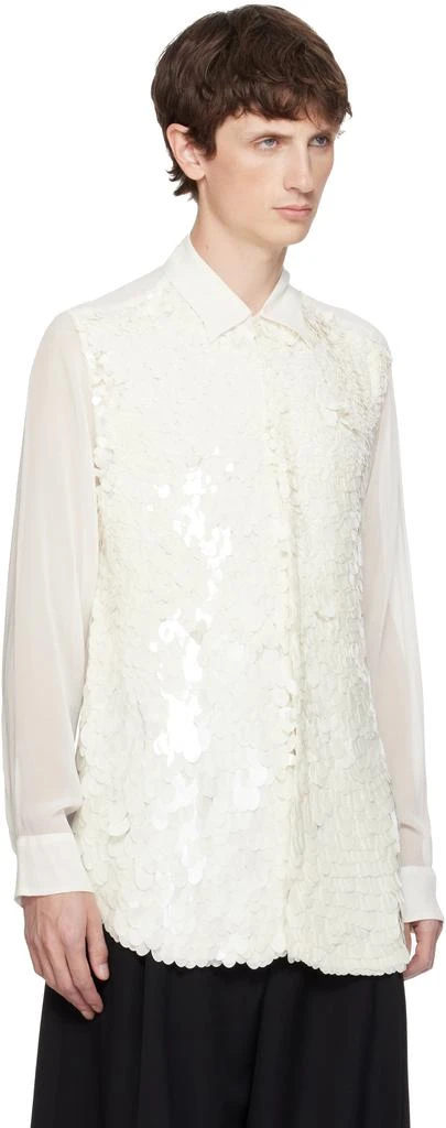 Dries Van Noten White Sequinned Shirt 2