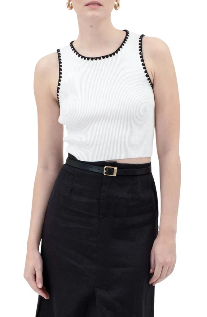 Blu Pepper Contrast Trim Sleeveless Top 1