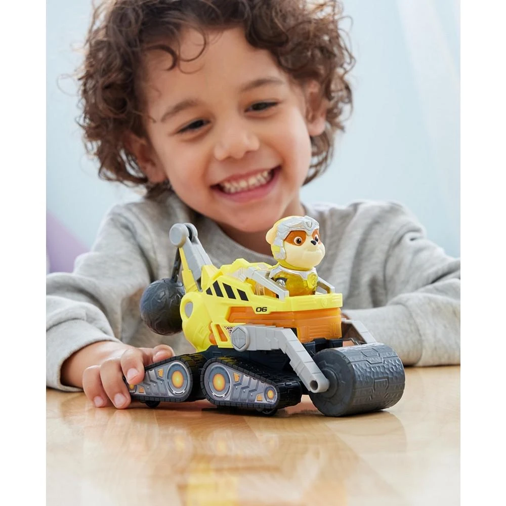Paw Patrol The Mighty Movie, Construction Toy Truck with Rubble Mighty Pups Action Figure, Lights and Sounds, Kids Toys for Boys Girls 3 Plus 7