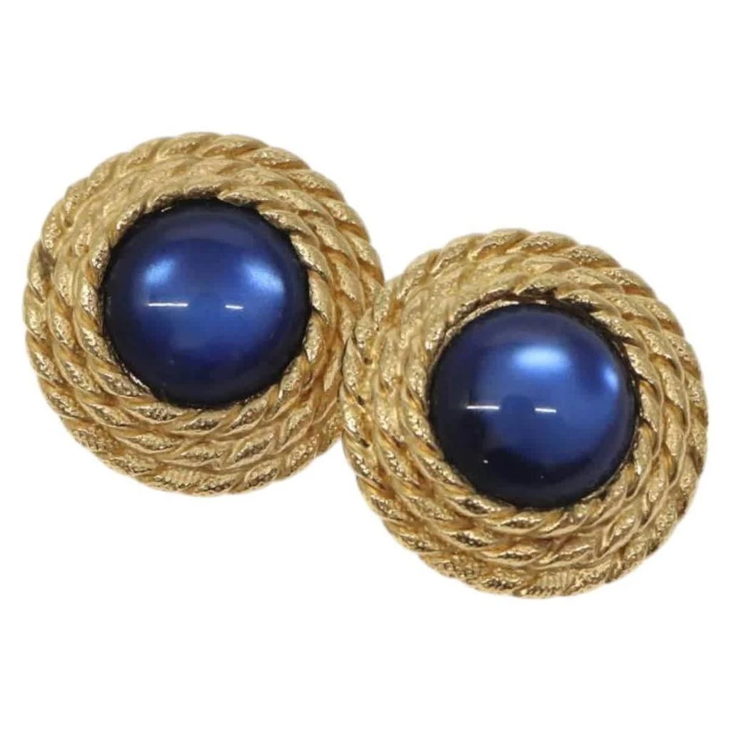 Balenciaga Vintage Round Clip On Earrings Metal Metal Earrings Jewelry (Pre-Owned)