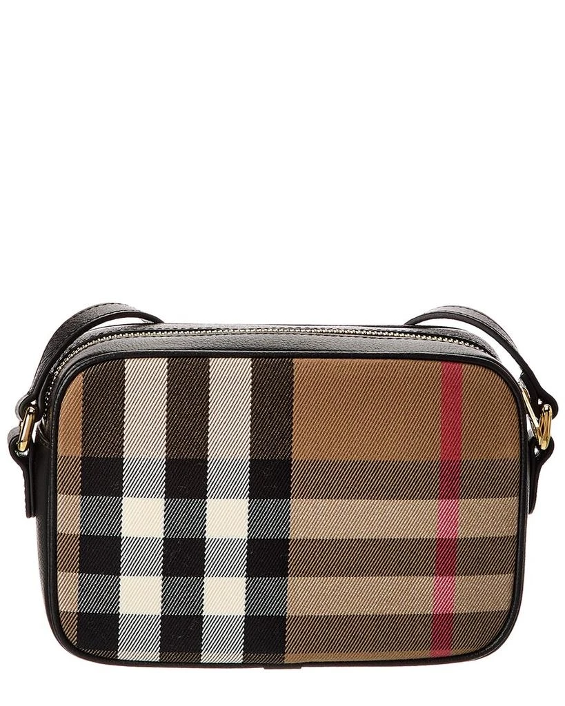 Burberry Check Canvas & Leather Camera Bag 2