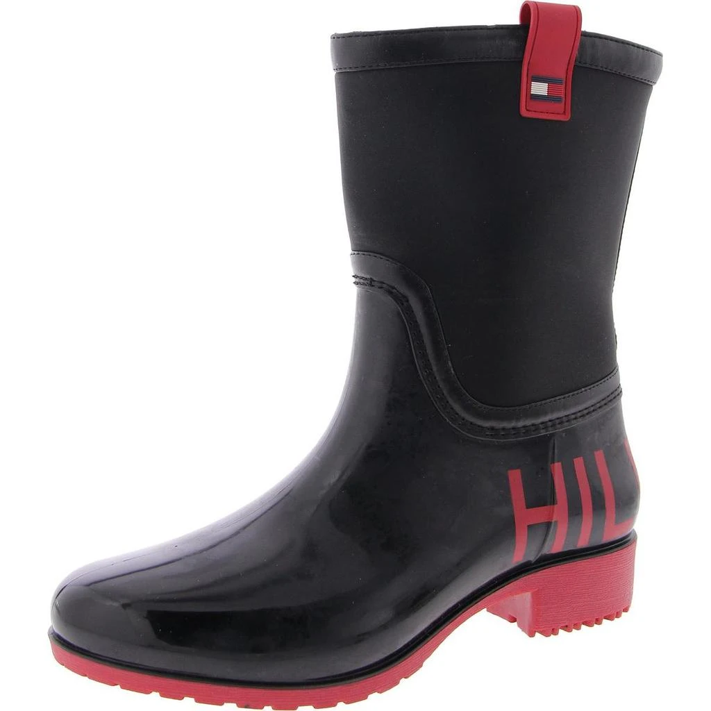 Tommy Hilfiger Womens Pull On Cushioned Footbed Rain Boots 1