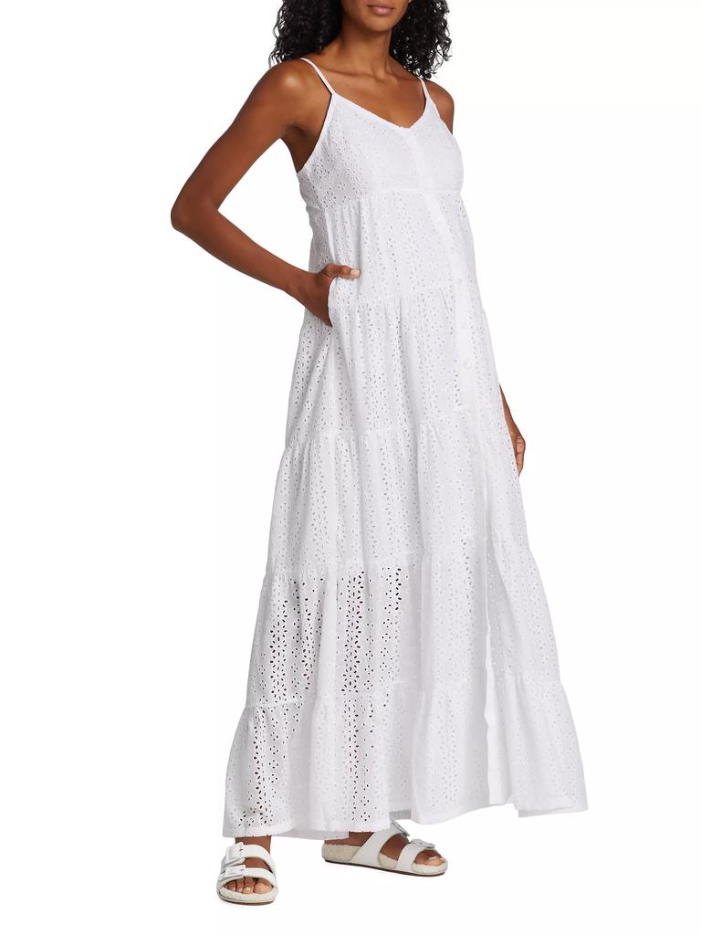 Nom Maternity Lisboa Eyelet Maxi Dress