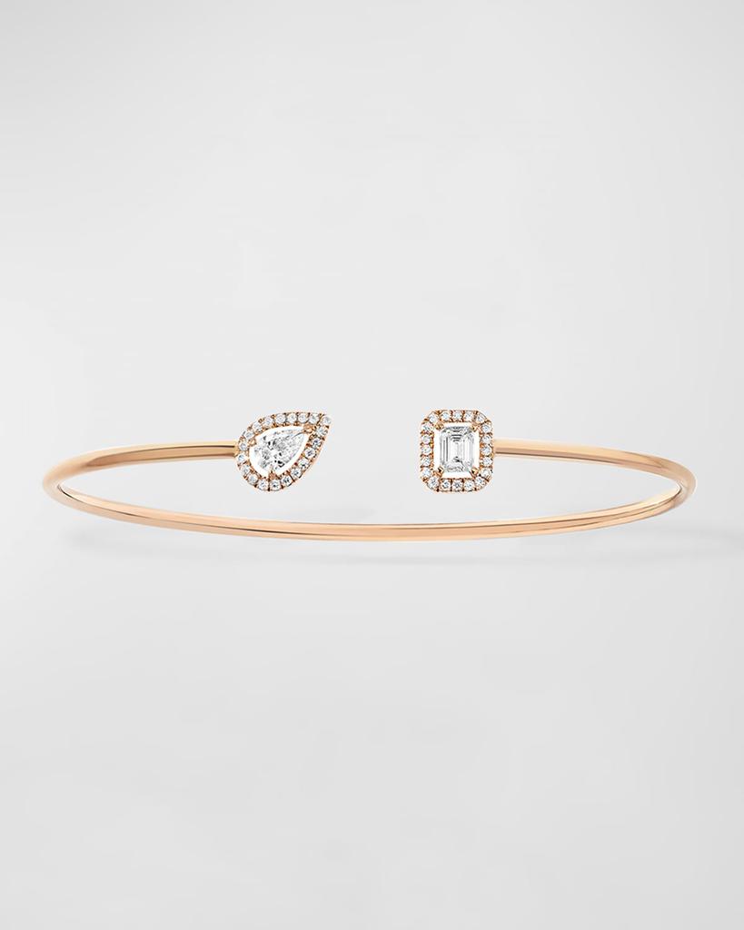 Messika My Twin Toi & Moi 18K Rose Gold Diamond Bangle Bracelet