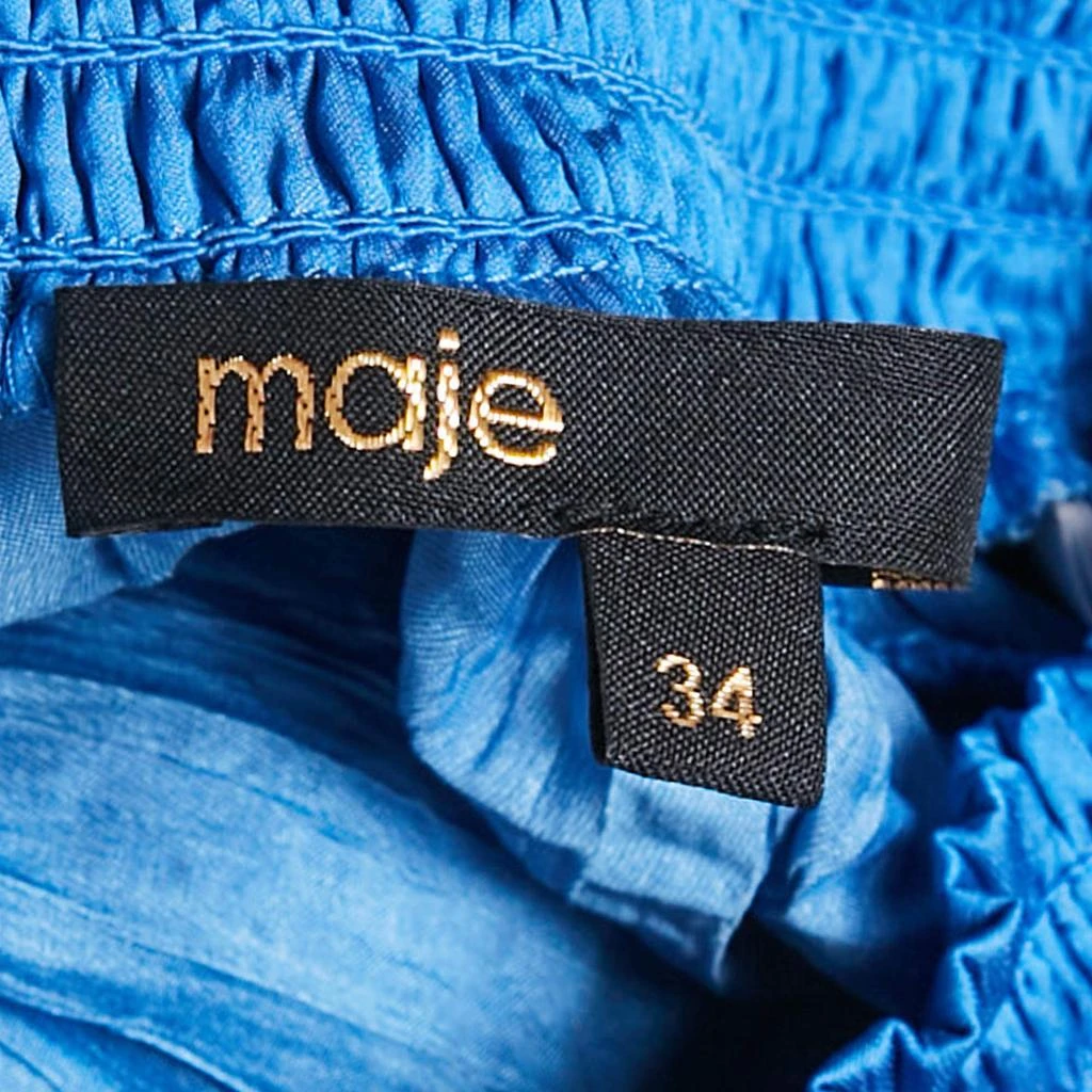 Maje Maje Blue Crepe Lace Trimmed Top and Skirt Set M/S 7