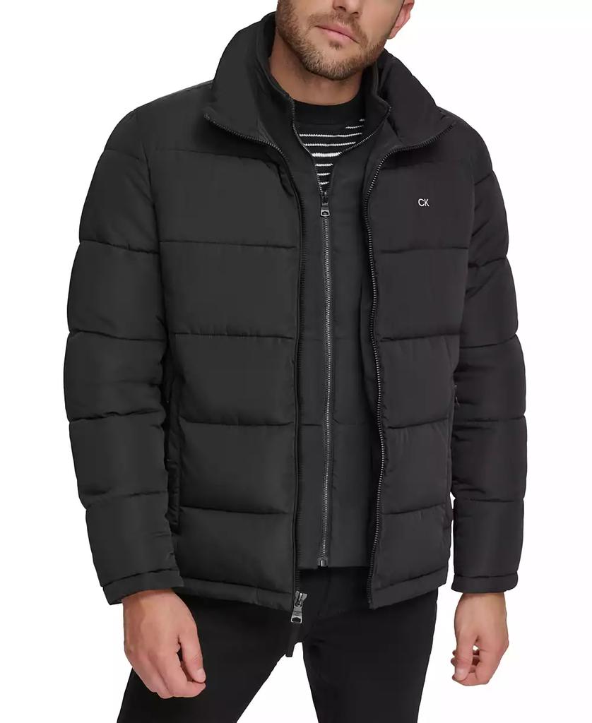 Calvin Klein Men's Puffer With Set In Bib Detail, Created for Macy's