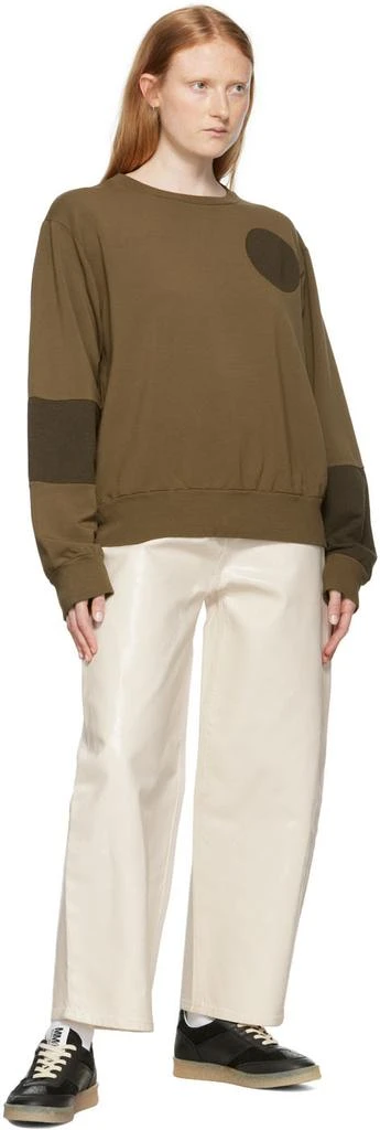 MM6 Maison Margiela Khaki Paneled Sweatshirt 4