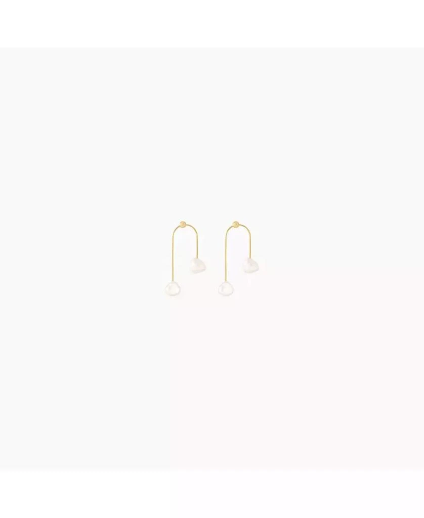 Bearfruit Jewelry Sterling Silver 18k Gold Plated Mia Cultured Pearl Earrings 3