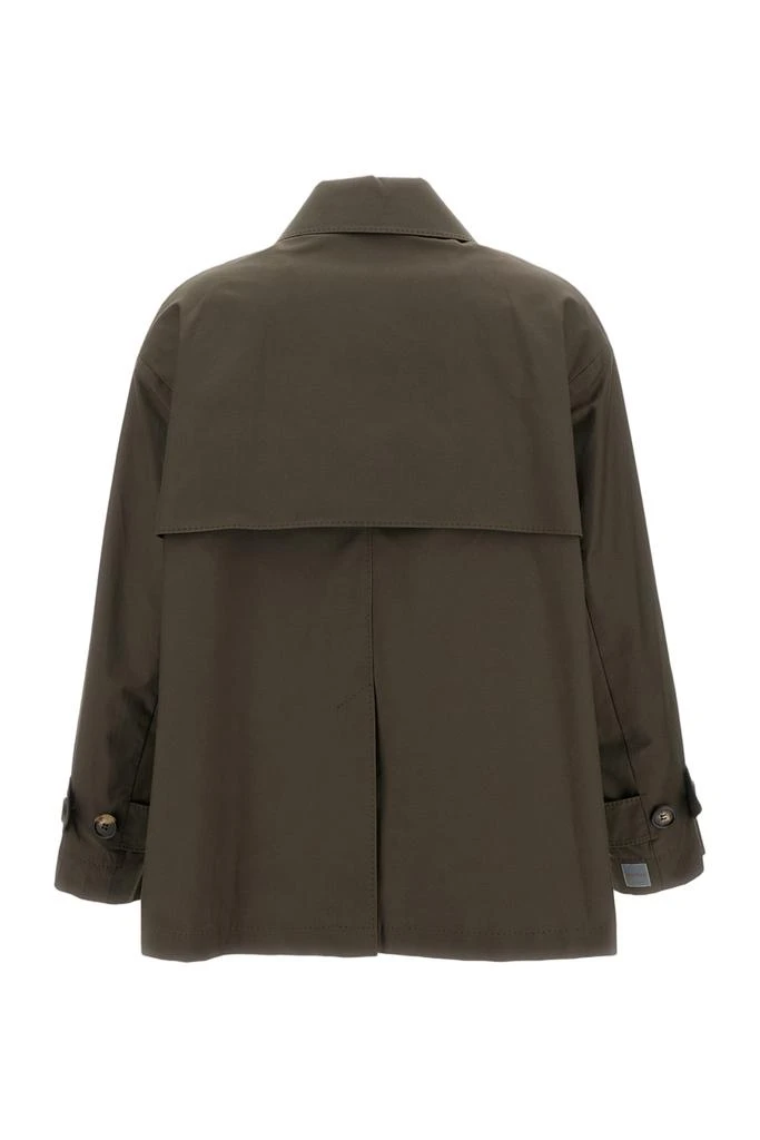 Max Mara Short Double-Breasted Camel Trench Coat with Classic Details 2