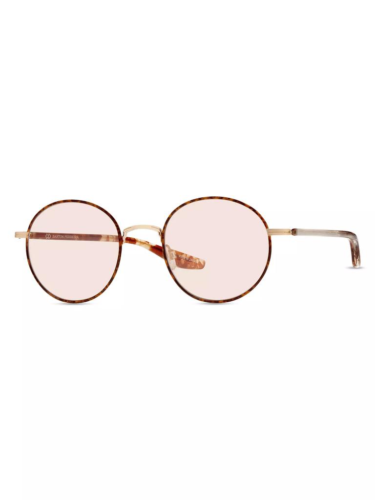 Barton Perreira Caster 50MM Round Sunglasses