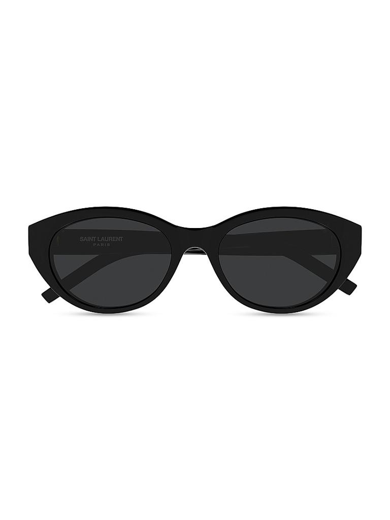 Yves Saint Laurent Monogram Hinge 54MM Round Sunglasses