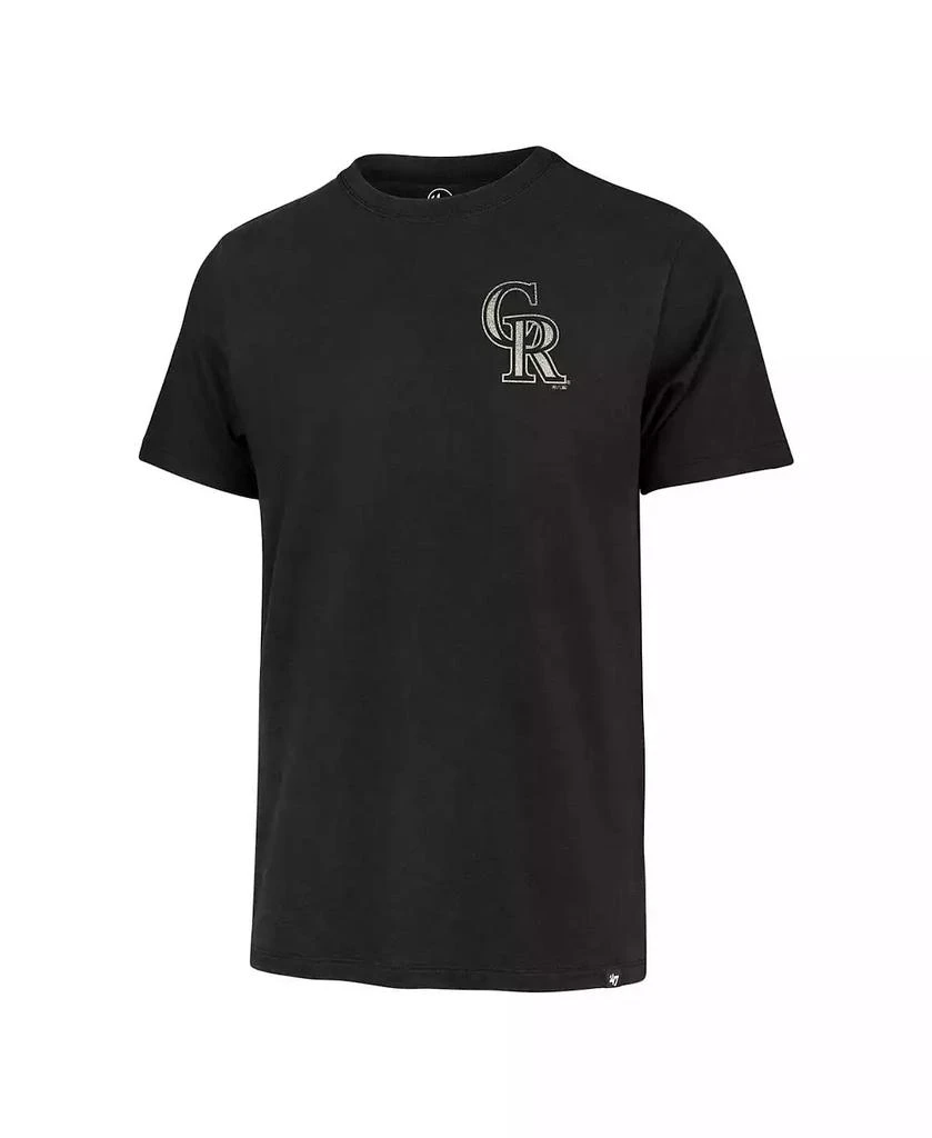 47 Brand Men's Black Colorado Rockies Turn Back Franklin T-shirt 3