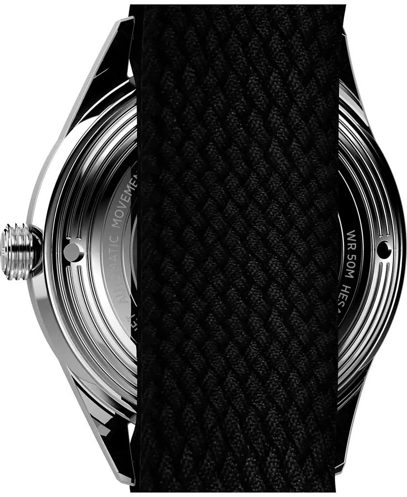 Timex Men's Mechanical Automatic Black Nylon Strap Watch, 38mm 5