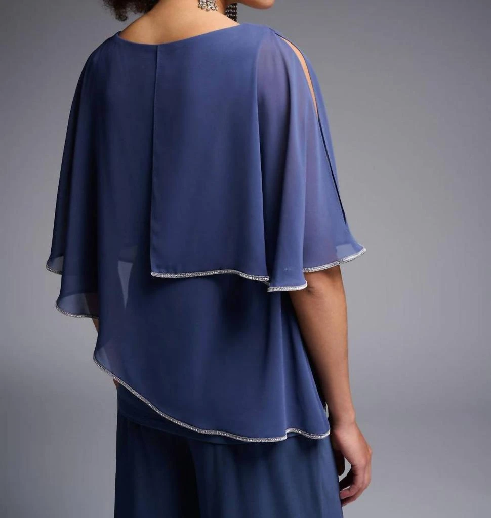 JOSEPH RIBKOFF Joseph Ribkoff - Trim Layered Chiffon Top 2