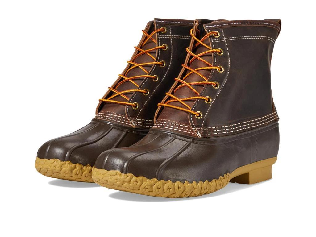 L.L.BEAN Bean Boot 8" Leather Primaloft Flannel Lined 1