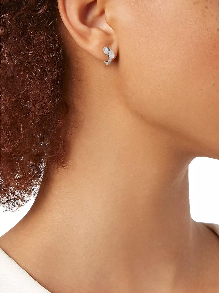 Repossi 18K White Gold & 0.50 TCW Diamond Single Huggie Hoop Earring - Left Or Right