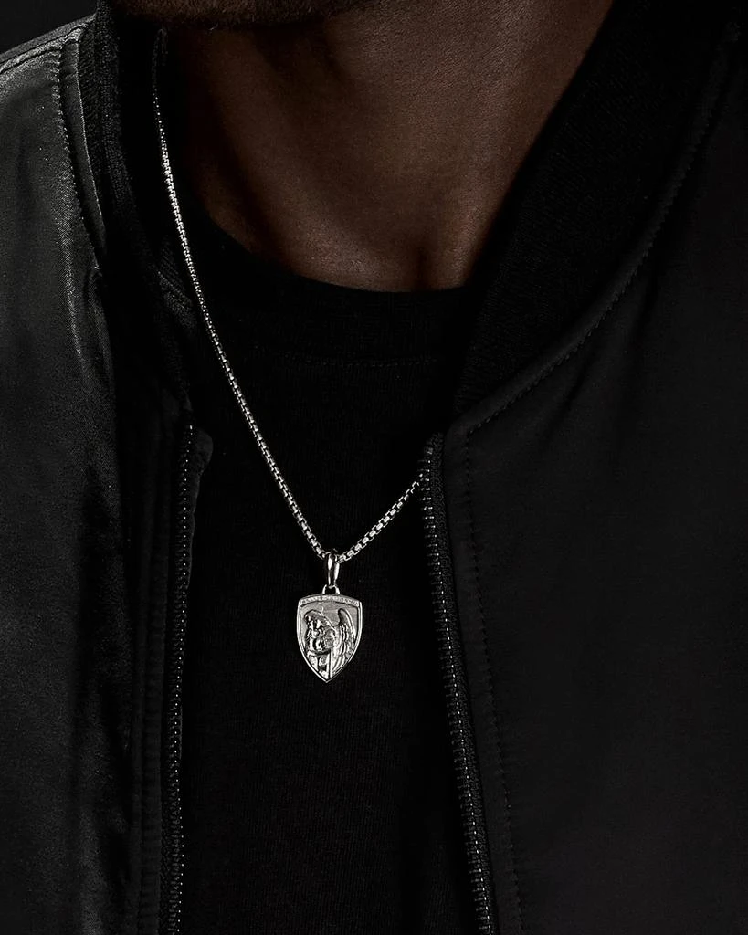 David Yurman Men's St. Michael Pendant in Silver, 26mm 2
