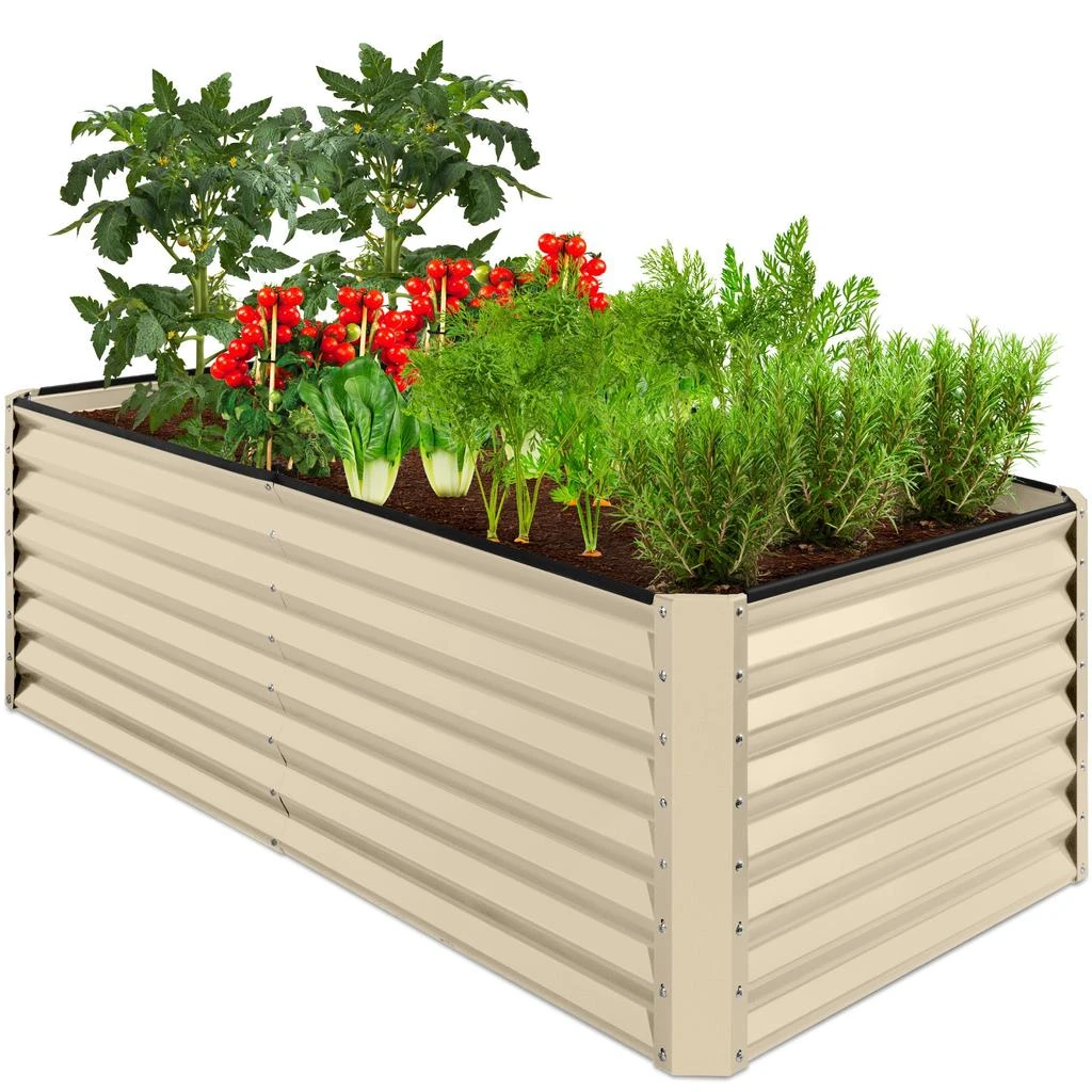 Best Choice Products 6x3x2ft Outdoor Metal Raised Garden Bed,Rectangle-Charcoal 1