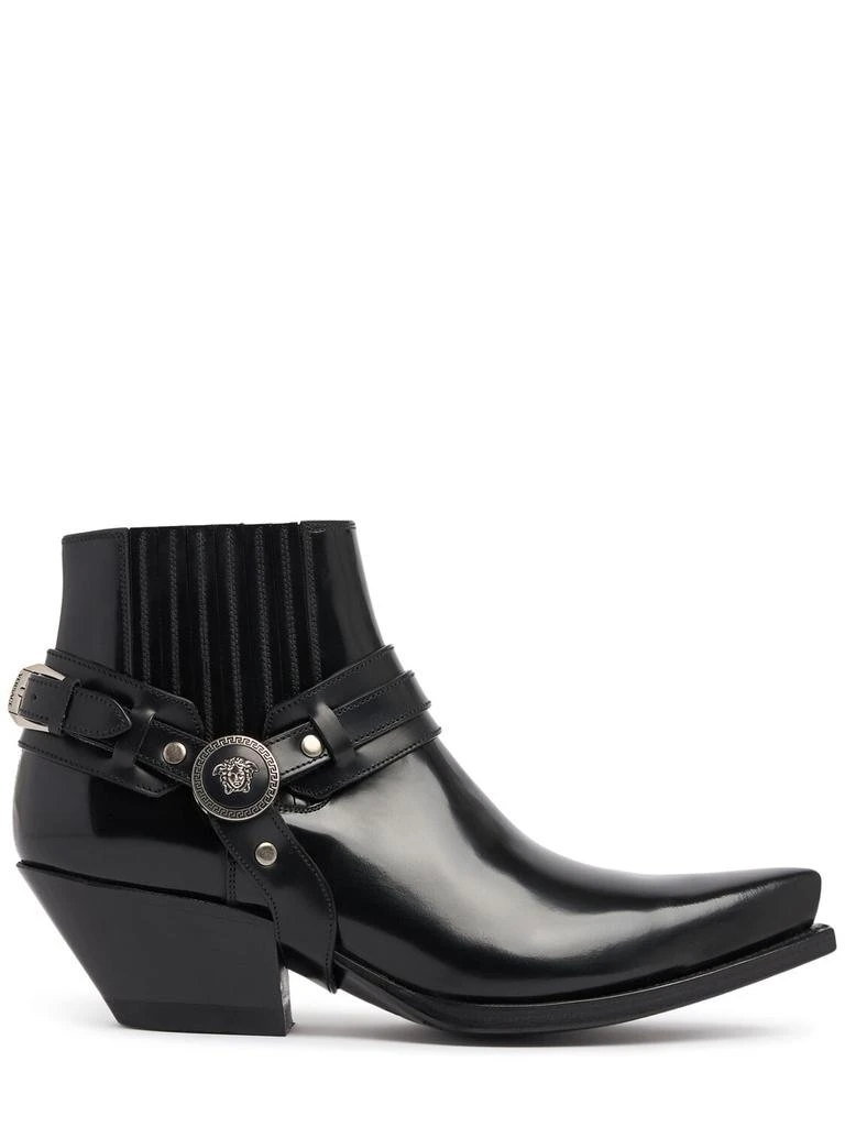 Versace 50mm Leather Western Boots 1