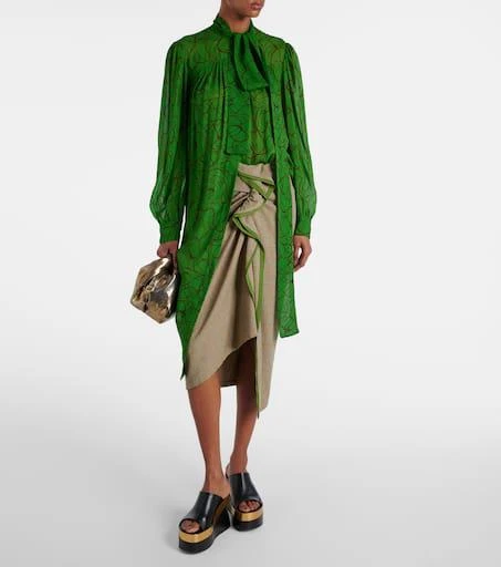 Dries Van Noten Printed georgette midi dress 7