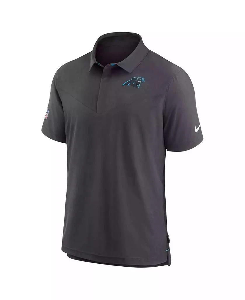 NIKE Men's Black Carolina Panthers Sideline Lockup Performance Polo 3