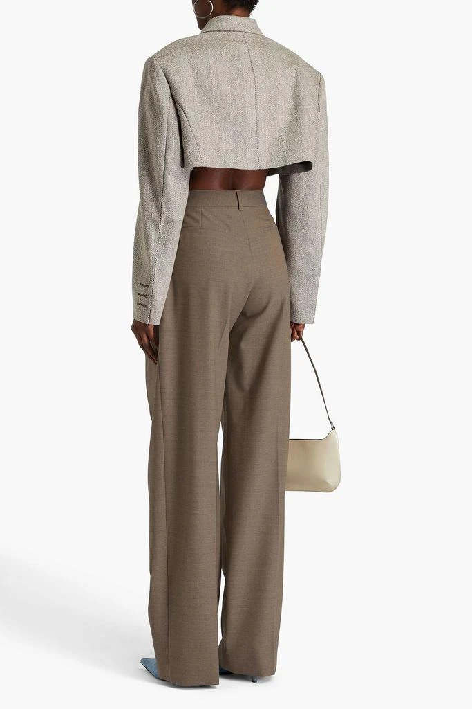 Peter Do Pleated layered twill wide-leg pants 3