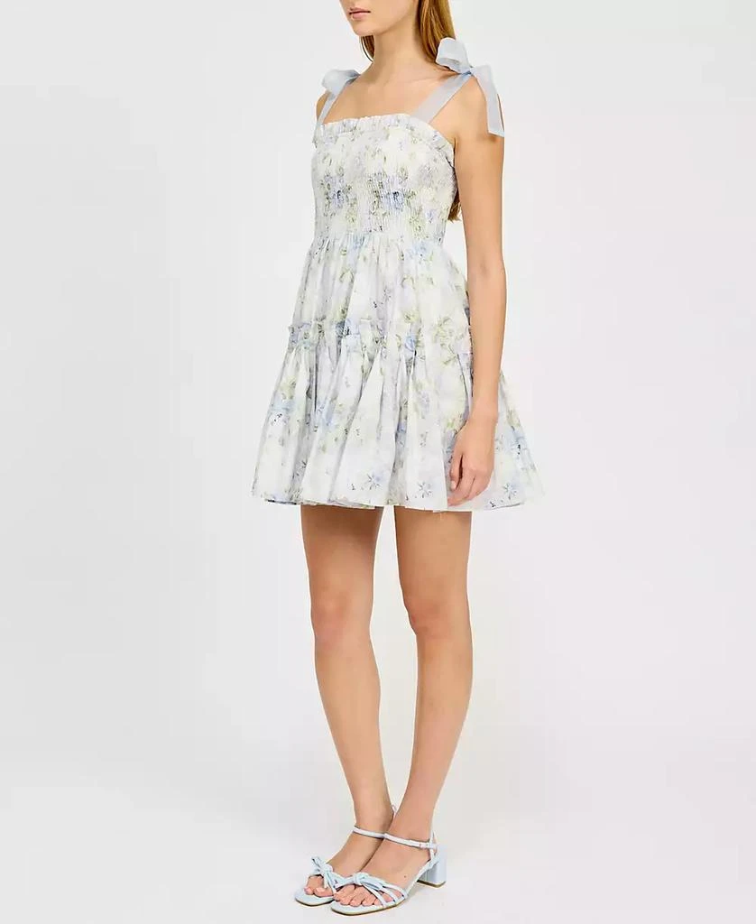 En Saison Women's Scarlet Floral-Print Tiered Mini Dress 3