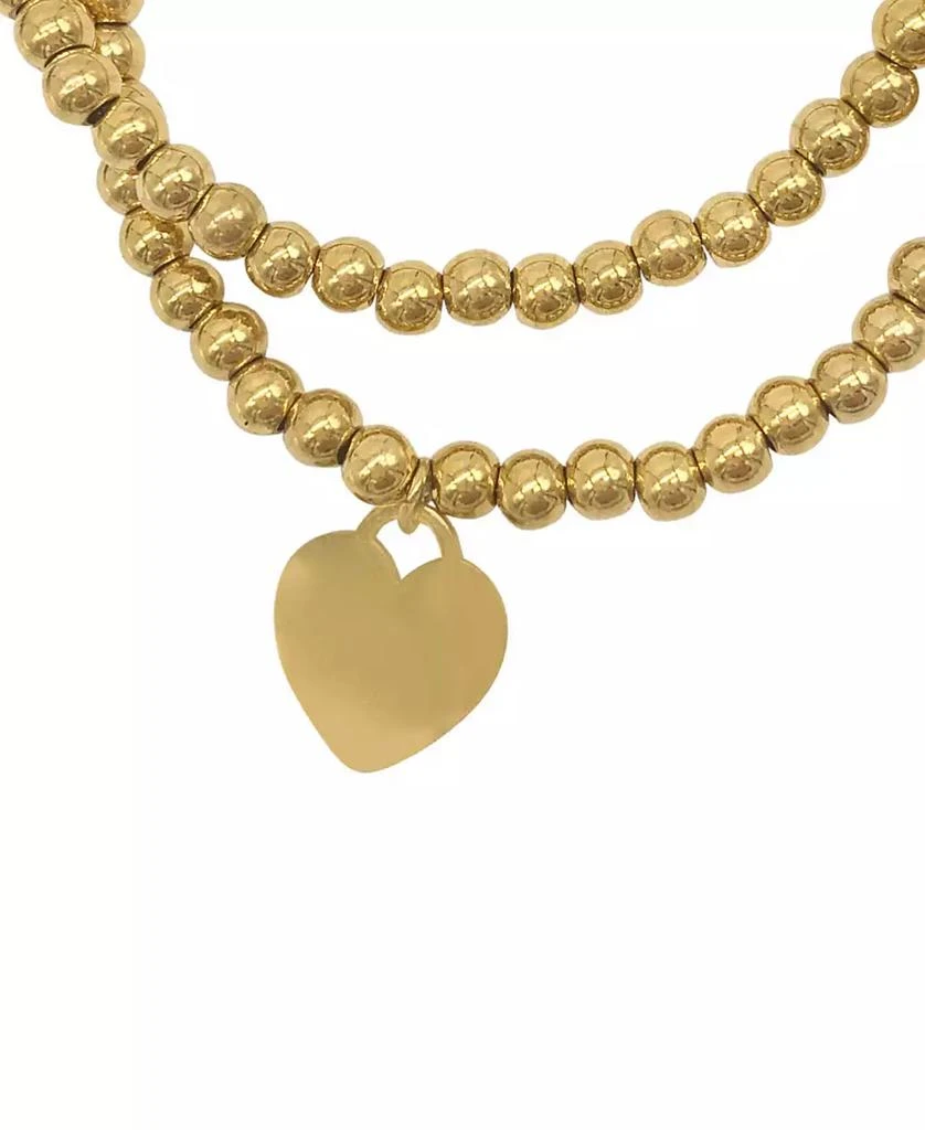 ADORNIA Heart Ball Bracelet Set 3