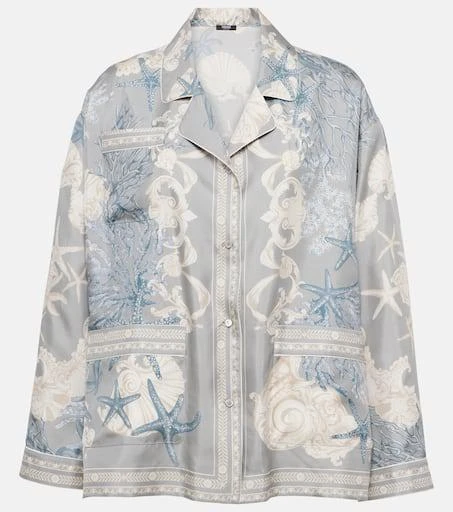 Versace Barocco Sea oversized silk twill shirt 1
